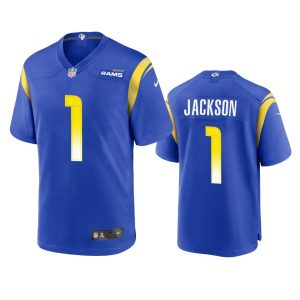 Premium Los Angeles Rams #1 Desean Jackson Men's Game NFL Jersey - Royal