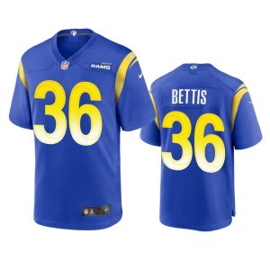 Exceptional Los Angeles Rams #36 Jerome Bettis Men's Game NFL Jersey - Royal