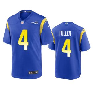 Exceptional Los Angeles Rams #4 Jordan Fuller Men's Game NFL Jersey - Royal