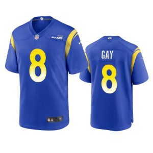 High quality Los Angeles Rams #8 Matt Gay Men's Game NFL Jersey - Royal