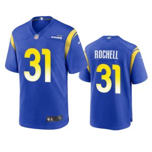 Exceptional Los Angeles Rams #31 Robert Rochell Men's Game NFL Jersey - Royal