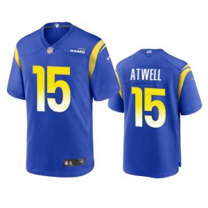 High quality Los Angeles Rams #15 Tutu Atwell Men's Game NFL Jersey - Royal