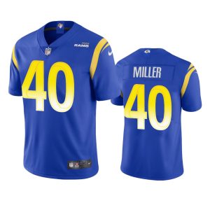 Outstanding Los Angeles Rams #40 Von Miller Men's Vapor Limited NFL Jersey - Royal