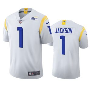 Outstanding Los Angeles Rams #1 Desean Jackson Men's 2021 Vapor Limited NFL Jersey - White