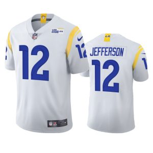 Outstanding Los Angeles Rams #12 Van Jefferson Men's 2021 Vapor Limited NFL Jersey - White